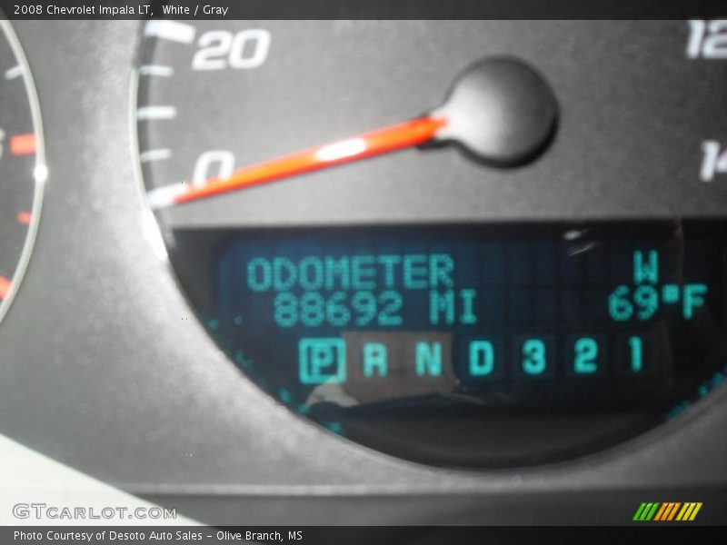 White / Gray 2008 Chevrolet Impala LT