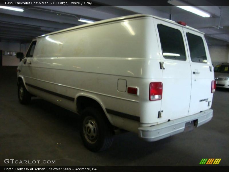 White / Gray 1995 Chevrolet Chevy Van G30 Cargo