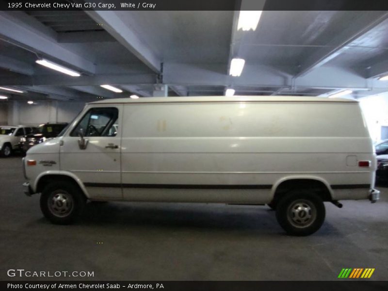 White / Gray 1995 Chevrolet Chevy Van G30 Cargo