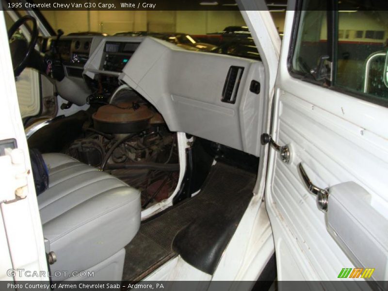 White / Gray 1995 Chevrolet Chevy Van G30 Cargo