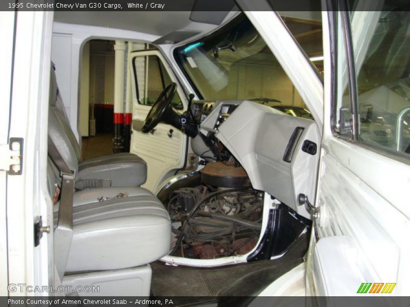 White / Gray 1995 Chevrolet Chevy Van G30 Cargo
