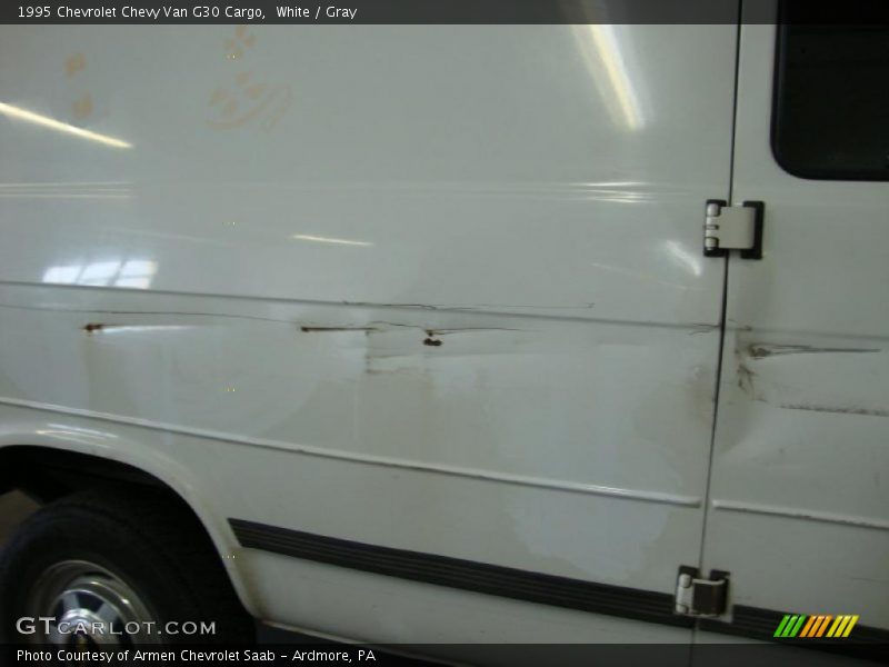 White / Gray 1995 Chevrolet Chevy Van G30 Cargo
