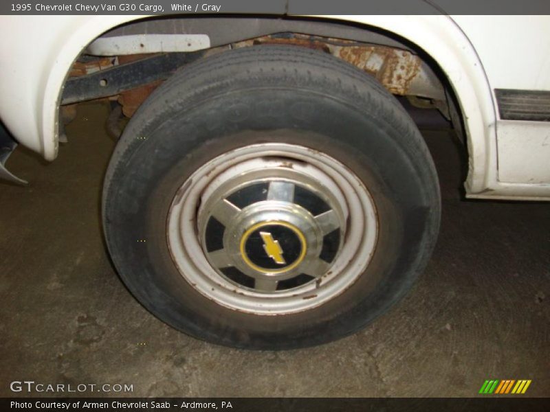 White / Gray 1995 Chevrolet Chevy Van G30 Cargo