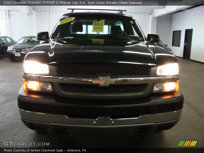 Dark Green Metallic / Dark Charcoal 2003 Chevrolet Silverado 2500HD LS Regular Cab 4x4