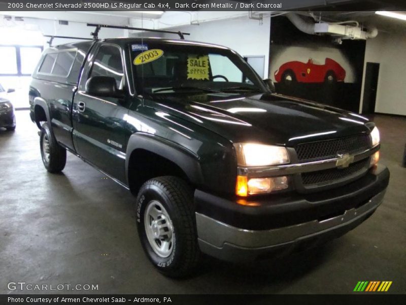 Dark Green Metallic / Dark Charcoal 2003 Chevrolet Silverado 2500HD LS Regular Cab 4x4