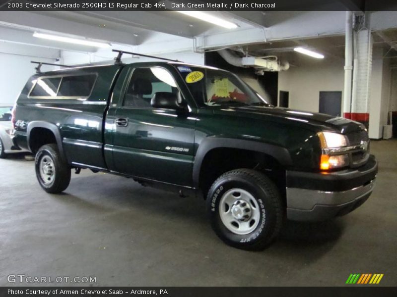 Dark Green Metallic / Dark Charcoal 2003 Chevrolet Silverado 2500HD LS Regular Cab 4x4