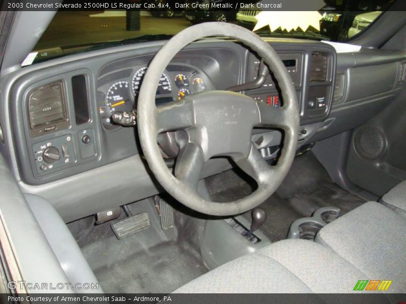 Dark Green Metallic / Dark Charcoal 2003 Chevrolet Silverado 2500HD LS Regular Cab 4x4