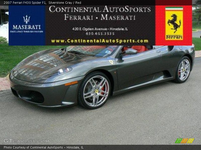 Silverstone Gray / Red 2007 Ferrari F430 Spider F1