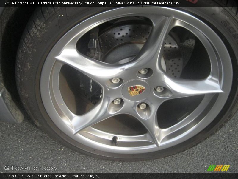 GT Silver Metallic / Natural Leather Grey 2004 Porsche 911 Carrera 40th Anniversary Edition Coupe