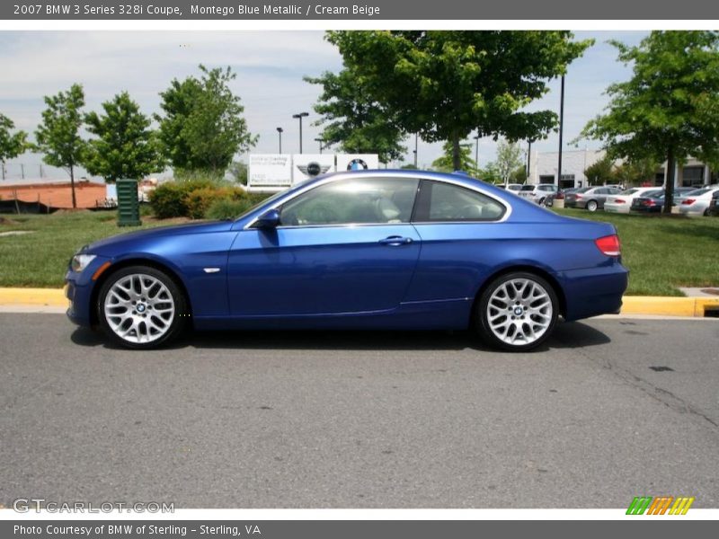 Montego Blue Metallic / Cream Beige 2007 BMW 3 Series 328i Coupe