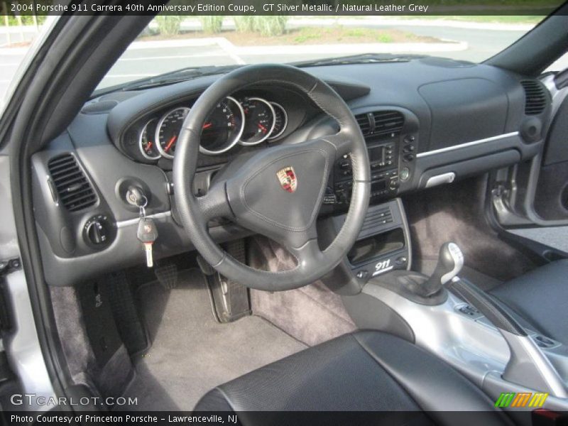 GT Silver Metallic / Natural Leather Grey 2004 Porsche 911 Carrera 40th Anniversary Edition Coupe