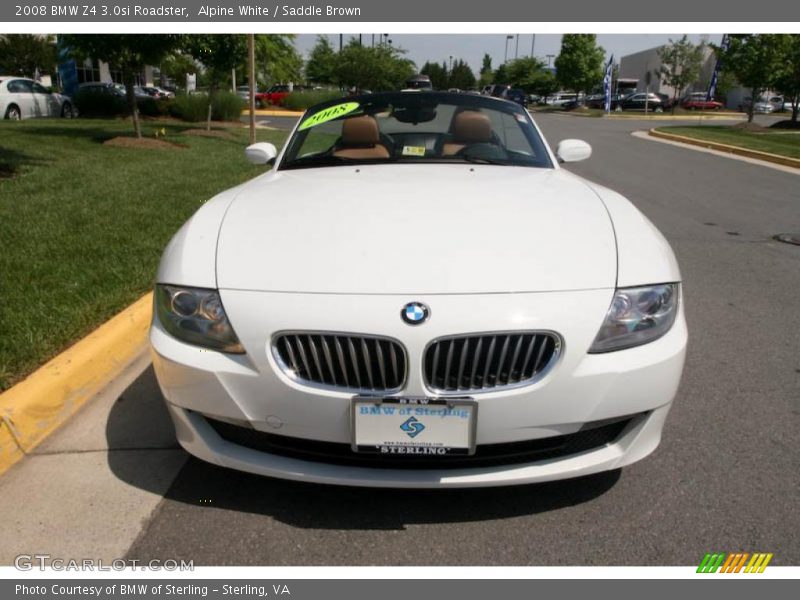 Alpine White / Saddle Brown 2008 BMW Z4 3.0si Roadster