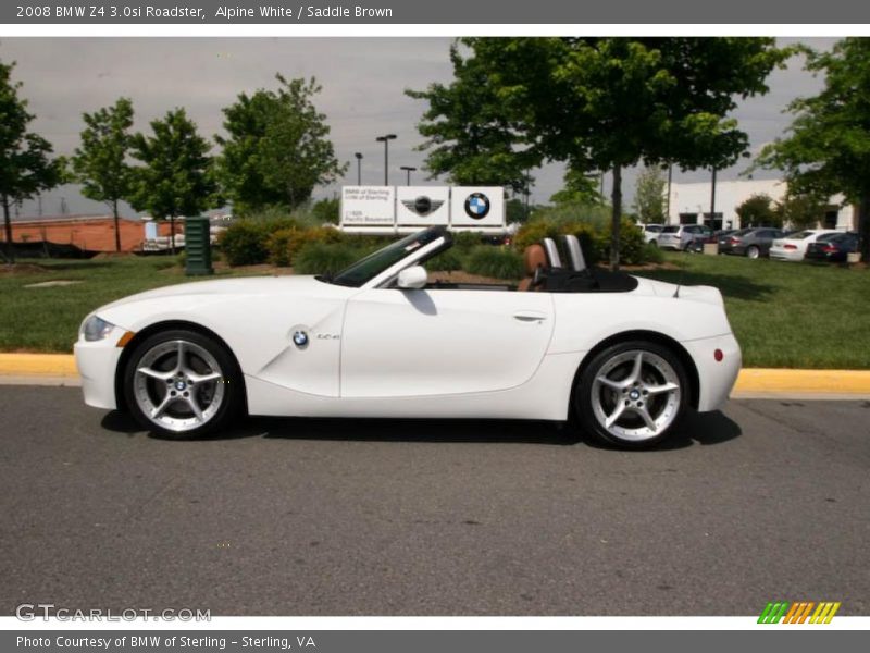 Alpine White / Saddle Brown 2008 BMW Z4 3.0si Roadster