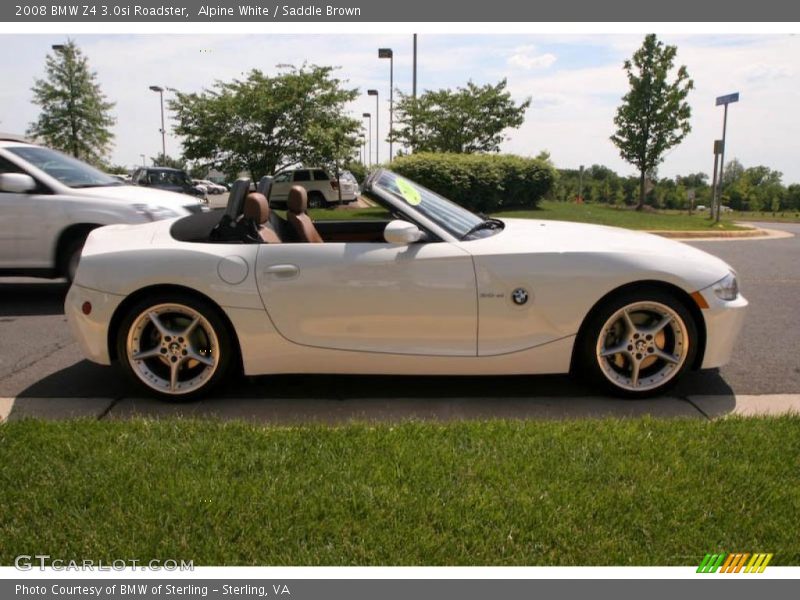 Alpine White / Saddle Brown 2008 BMW Z4 3.0si Roadster