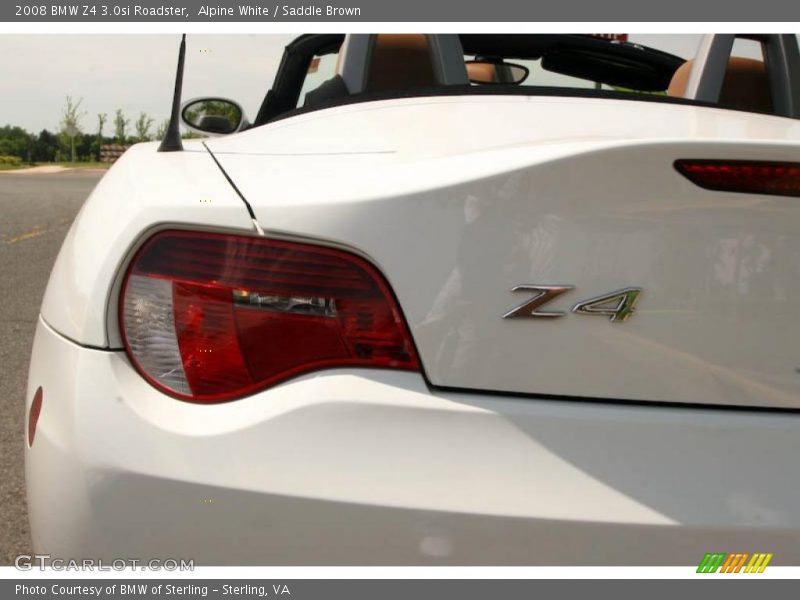 Alpine White / Saddle Brown 2008 BMW Z4 3.0si Roadster