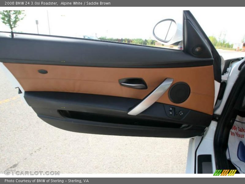 Alpine White / Saddle Brown 2008 BMW Z4 3.0si Roadster