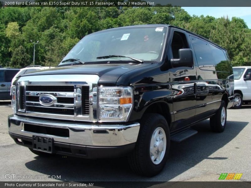 Black / Medium Flint 2008 Ford E Series Van E350 Super Duty XLT 15 Passenger