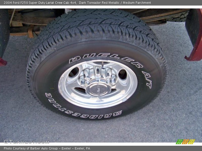 Dark Toreador Red Metallic / Medium Parchment 2004 Ford F250 Super Duty Lariat Crew Cab 4x4