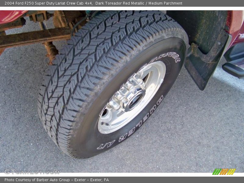 Dark Toreador Red Metallic / Medium Parchment 2004 Ford F250 Super Duty Lariat Crew Cab 4x4