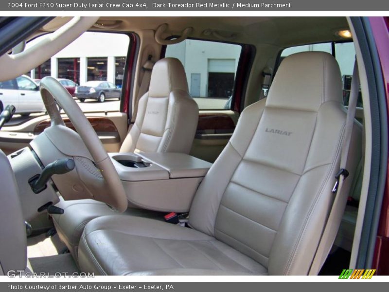 Dark Toreador Red Metallic / Medium Parchment 2004 Ford F250 Super Duty Lariat Crew Cab 4x4
