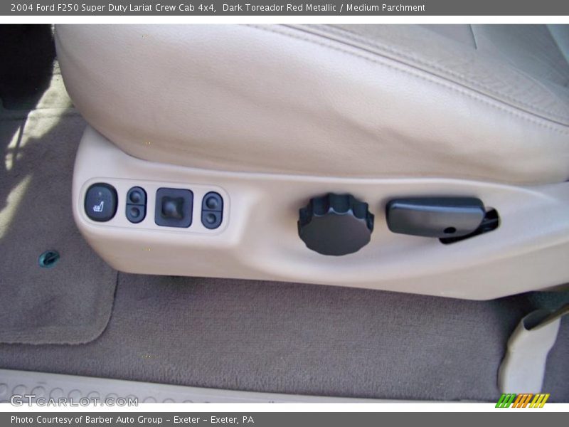 Dark Toreador Red Metallic / Medium Parchment 2004 Ford F250 Super Duty Lariat Crew Cab 4x4
