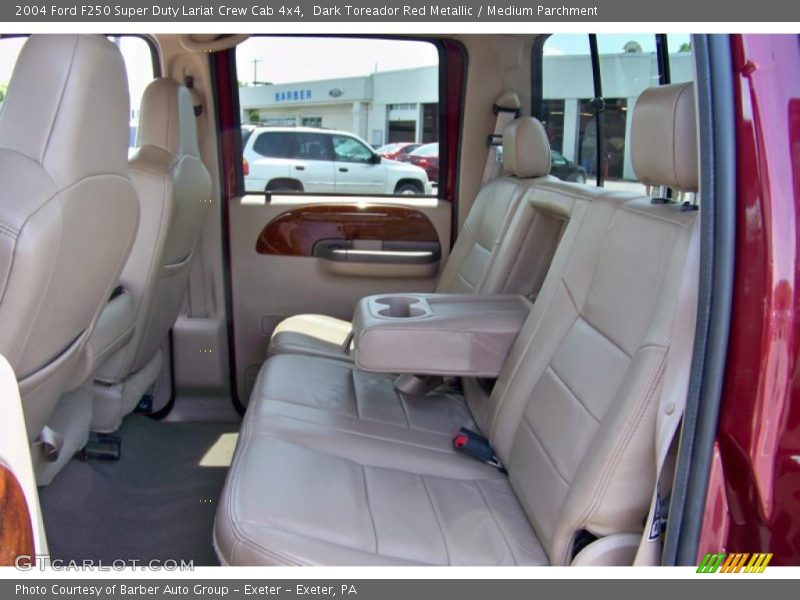 Dark Toreador Red Metallic / Medium Parchment 2004 Ford F250 Super Duty Lariat Crew Cab 4x4