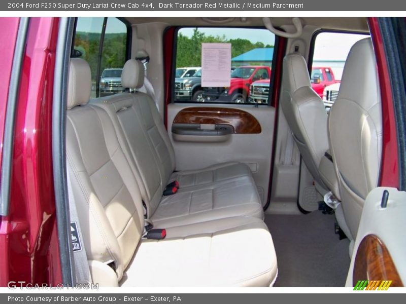 Dark Toreador Red Metallic / Medium Parchment 2004 Ford F250 Super Duty Lariat Crew Cab 4x4