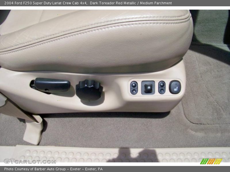 Dark Toreador Red Metallic / Medium Parchment 2004 Ford F250 Super Duty Lariat Crew Cab 4x4