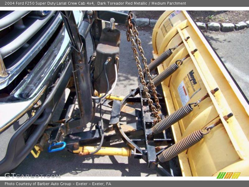 Dark Toreador Red Metallic / Medium Parchment 2004 Ford F250 Super Duty Lariat Crew Cab 4x4