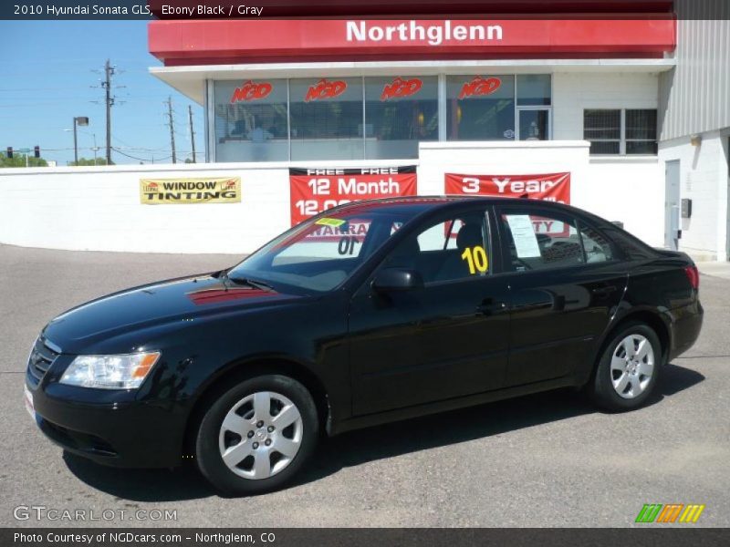 Ebony Black / Gray 2010 Hyundai Sonata GLS