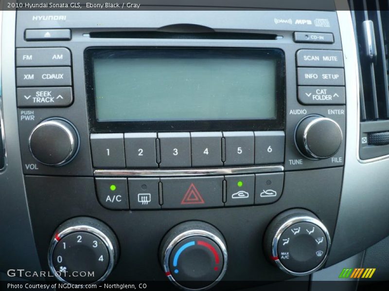 Ebony Black / Gray 2010 Hyundai Sonata GLS
