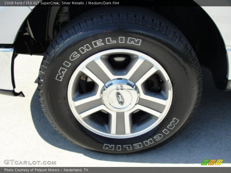 Silver Metallic / Medium/Dark Flint 2008 Ford F150 XLT SuperCrew