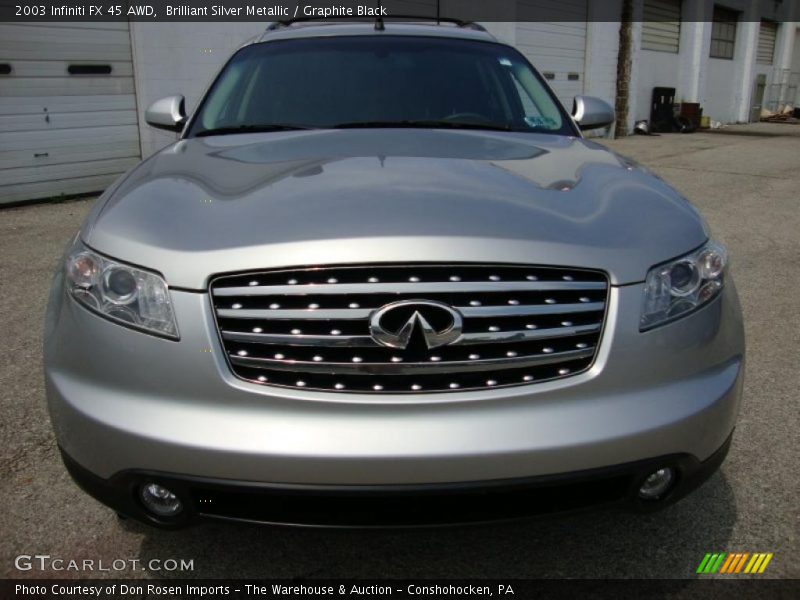 Brilliant Silver Metallic / Graphite Black 2003 Infiniti FX 45 AWD