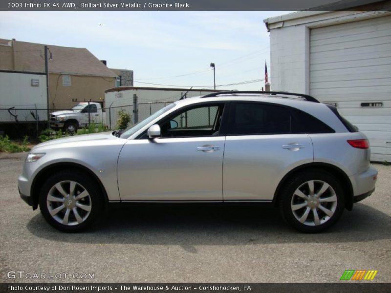 Brilliant Silver Metallic / Graphite Black 2003 Infiniti FX 45 AWD