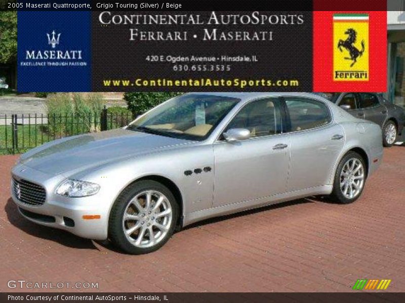 Grigio Touring (Silver) / Beige 2005 Maserati Quattroporte