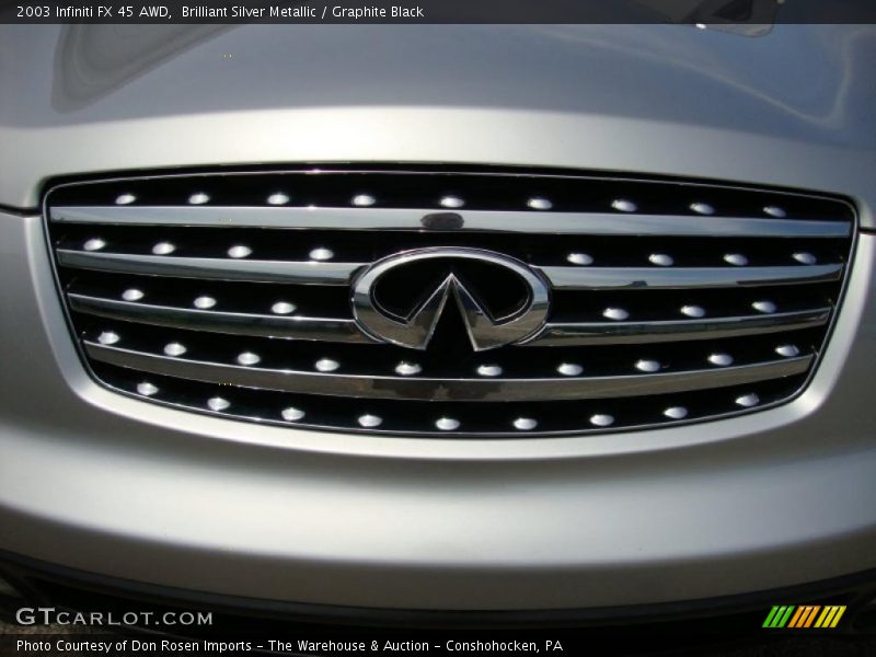 Brilliant Silver Metallic / Graphite Black 2003 Infiniti FX 45 AWD