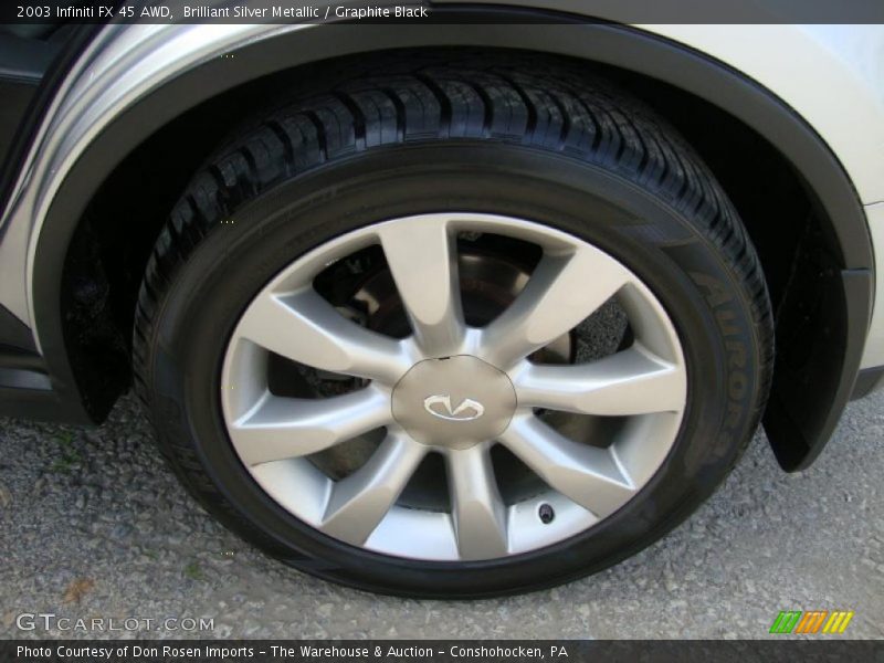 Brilliant Silver Metallic / Graphite Black 2003 Infiniti FX 45 AWD