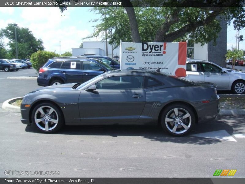 Cyber Gray Metallic / Black 2010 Chevrolet Camaro SS/RS Coupe