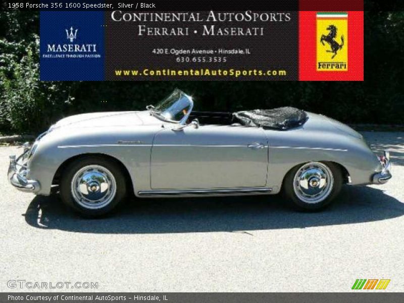 Silver / Black 1958 Porsche 356 1600 Speedster