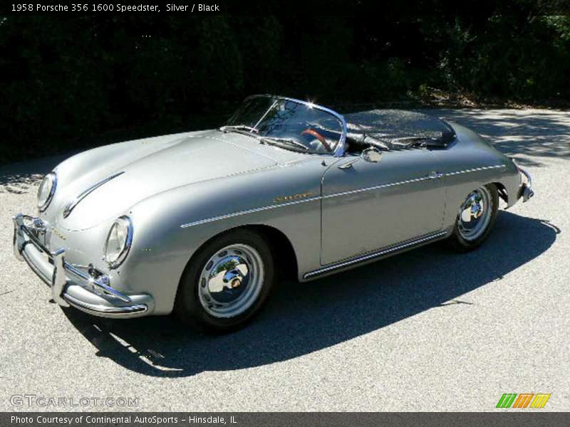 Silver / Black 1958 Porsche 356 1600 Speedster