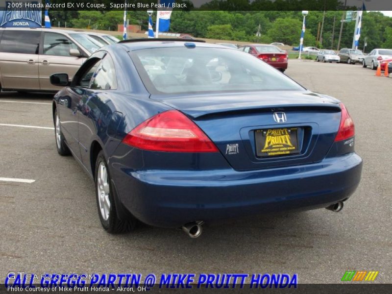 Sapphire Blue Pearl / Black 2005 Honda Accord EX V6 Coupe