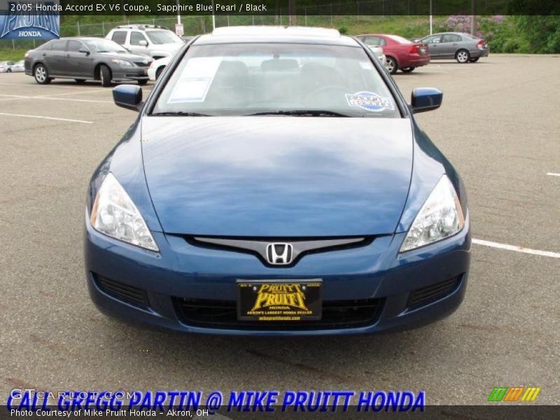 Sapphire Blue Pearl / Black 2005 Honda Accord EX V6 Coupe