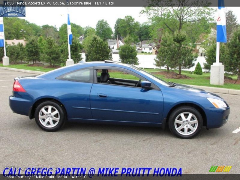 Sapphire Blue Pearl / Black 2005 Honda Accord EX V6 Coupe