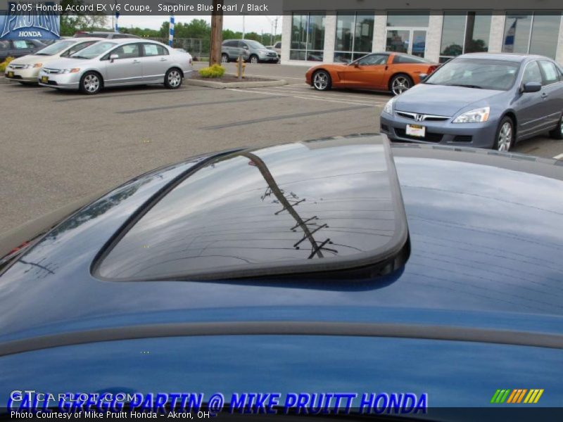 Sapphire Blue Pearl / Black 2005 Honda Accord EX V6 Coupe