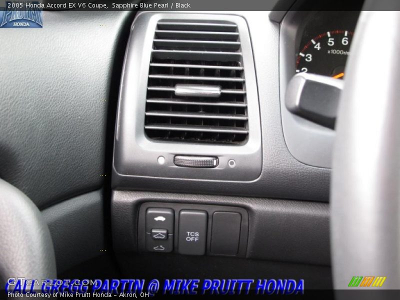 Sapphire Blue Pearl / Black 2005 Honda Accord EX V6 Coupe