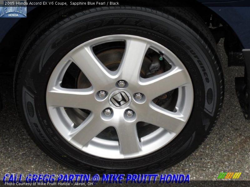 Sapphire Blue Pearl / Black 2005 Honda Accord EX V6 Coupe