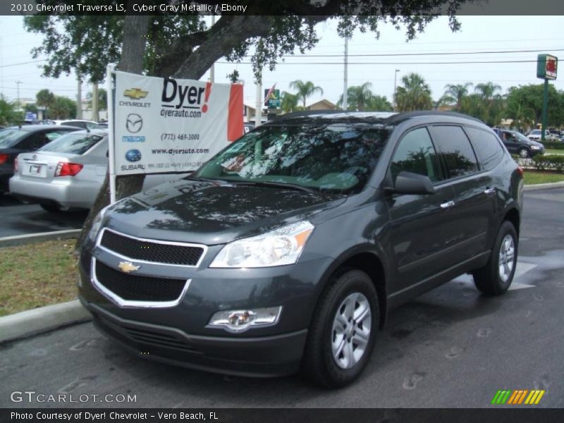 Cyber Gray Metallic / Ebony 2010 Chevrolet Traverse LS