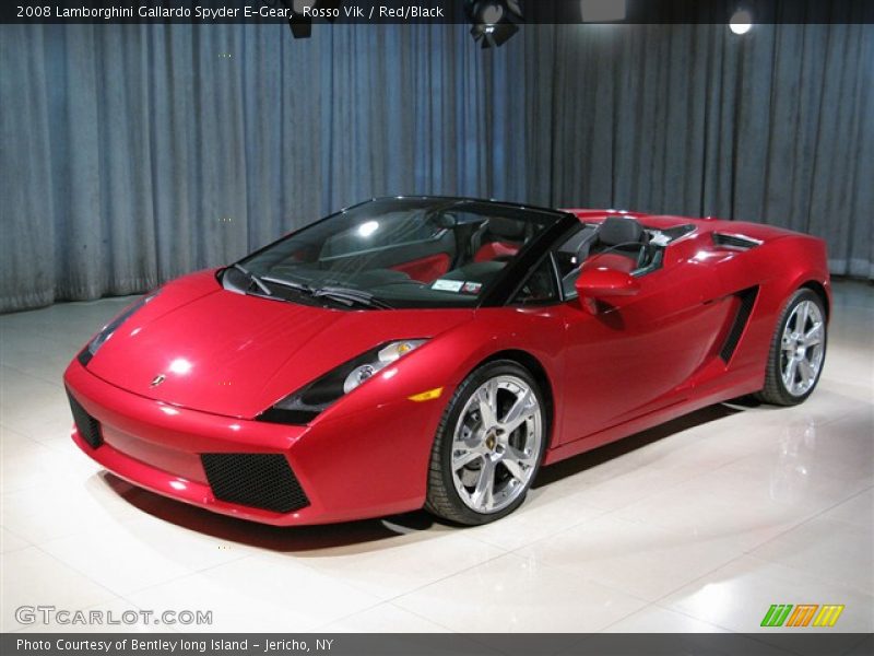 Rosso Vik / Red/Black 2008 Lamborghini Gallardo Spyder E-Gear