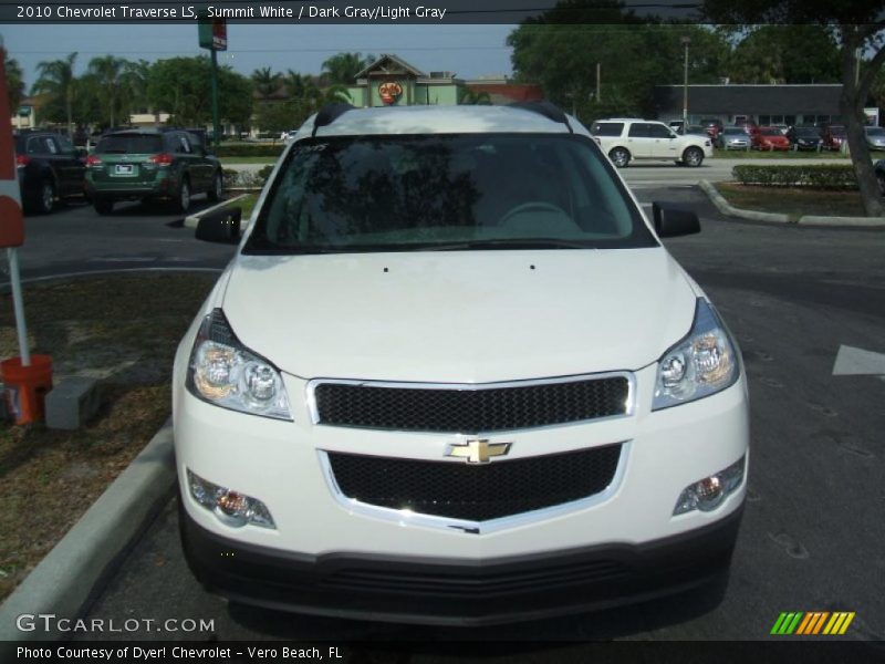 Summit White / Dark Gray/Light Gray 2010 Chevrolet Traverse LS