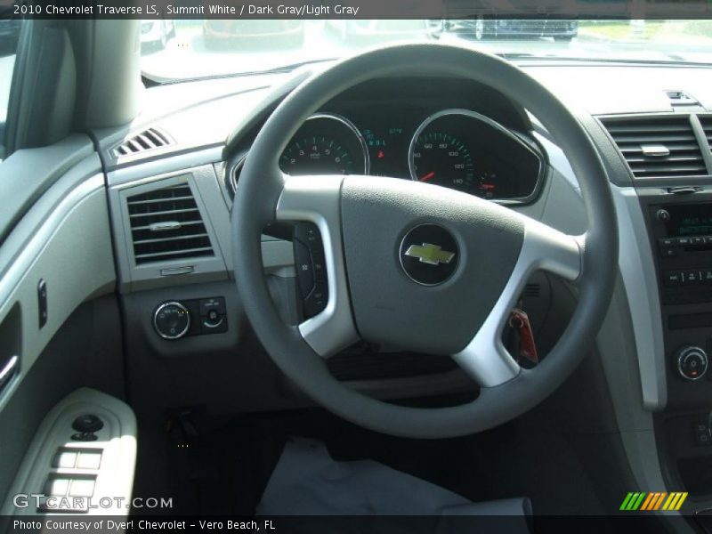 Summit White / Dark Gray/Light Gray 2010 Chevrolet Traverse LS